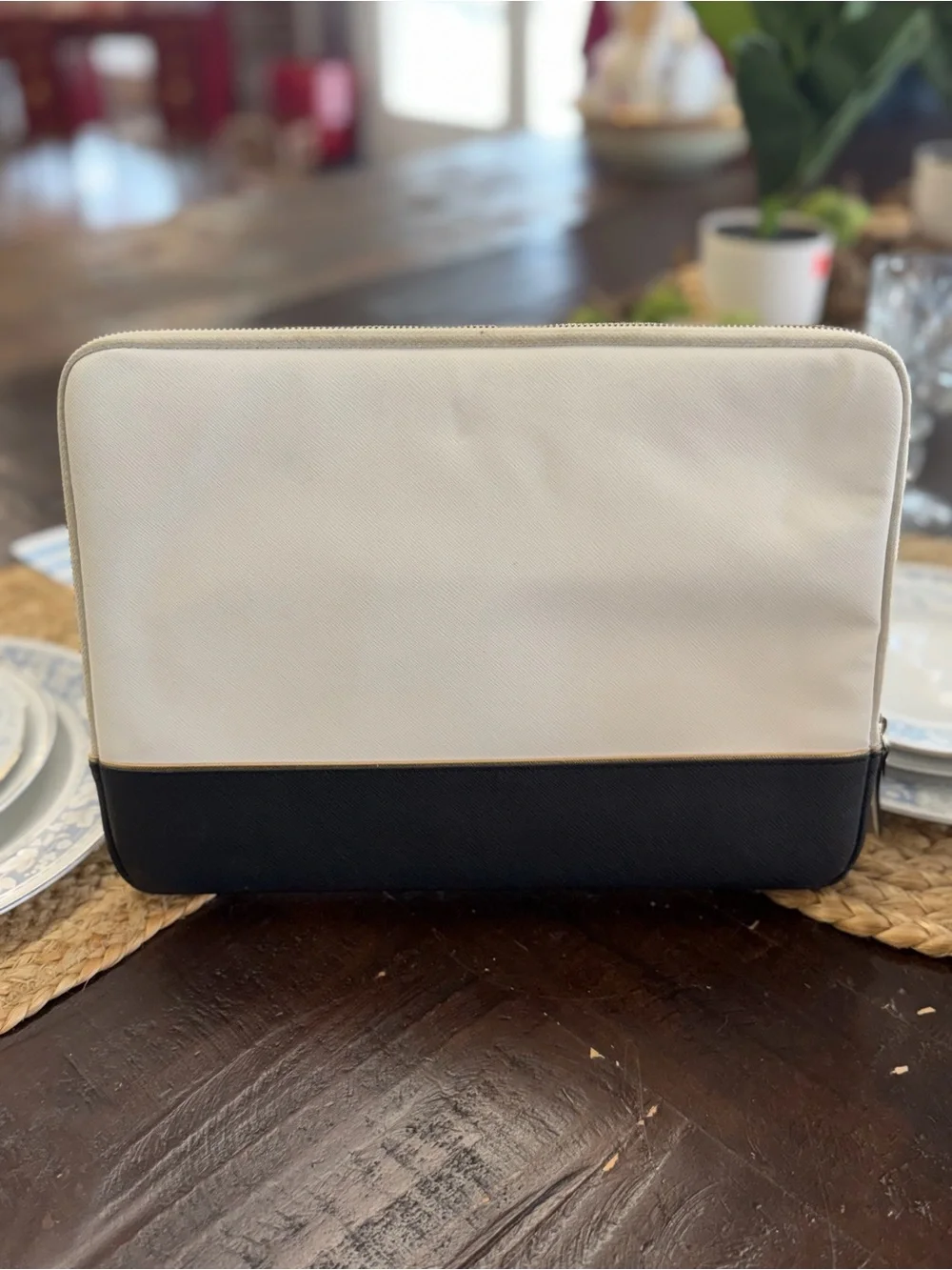 kate spade Two-Tone Cream and Black Laptop Sleeve